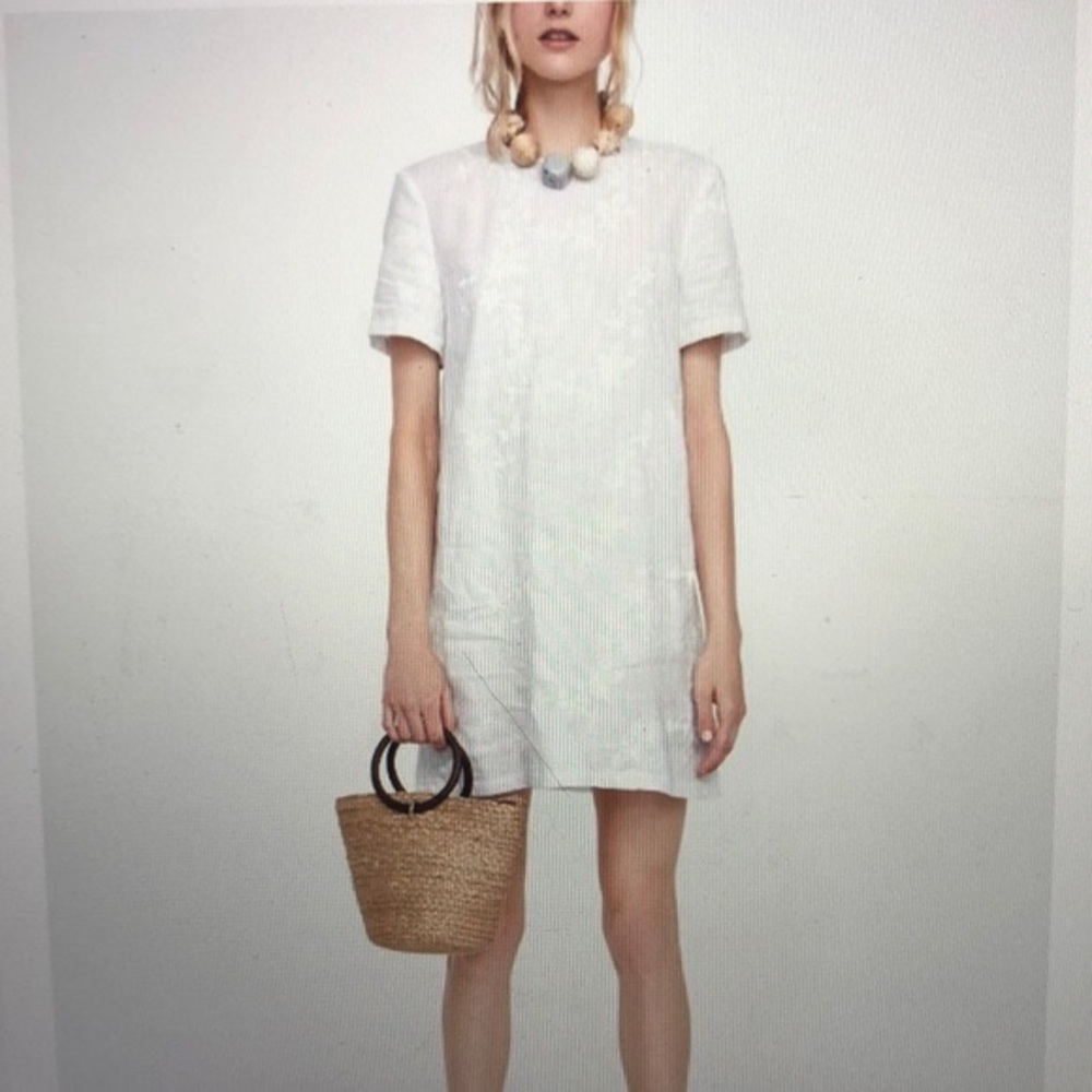 Zara White Linen Dress